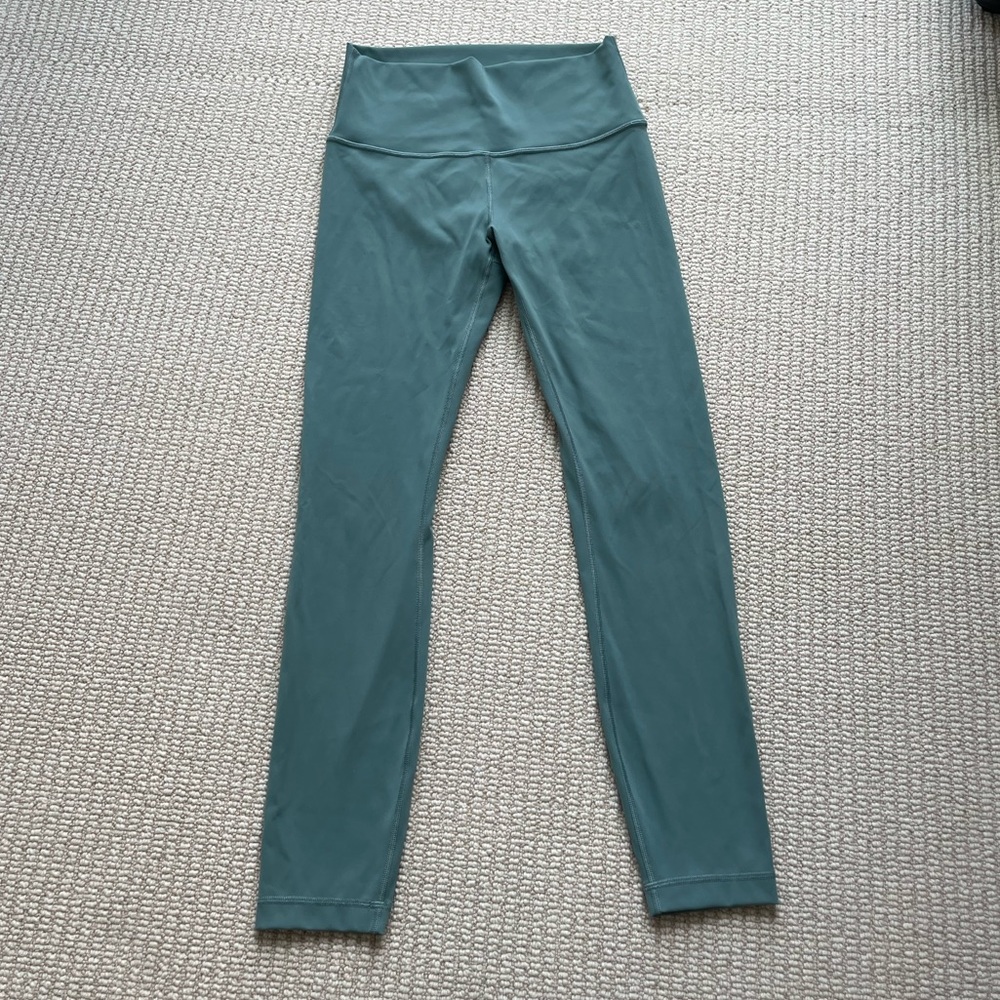 lululemon wunder under high rise tight 25” luxetreme in tidewater teal